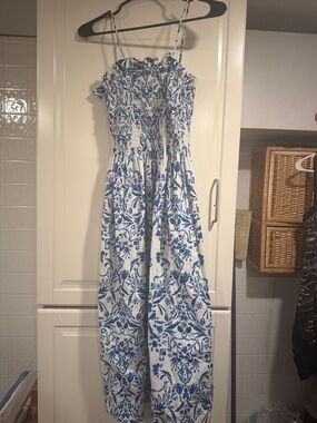 blue and yellow print dress Flirtatious Maxi Dress Gown - Light Blue and Yellow main image 1
